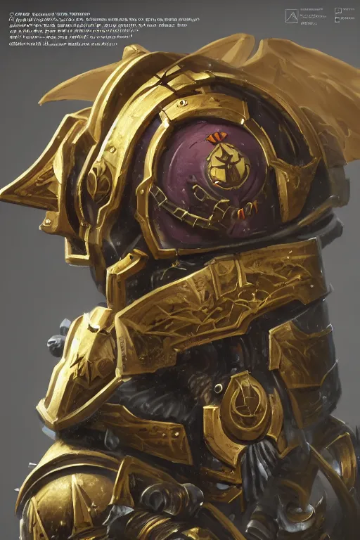 Image similar to armor portrait heros warhammer 4 0 k horus heresy fanart - the primarchs emperor by johannes helgeson animated with vfx concept artist & illustrator global illumination ray tracing hdr fanart arstation zbrush central hardmesh 8 k octane renderer comics stylized