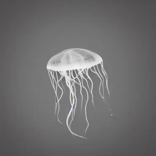 Prompt: monochrome alien jellyfish, water