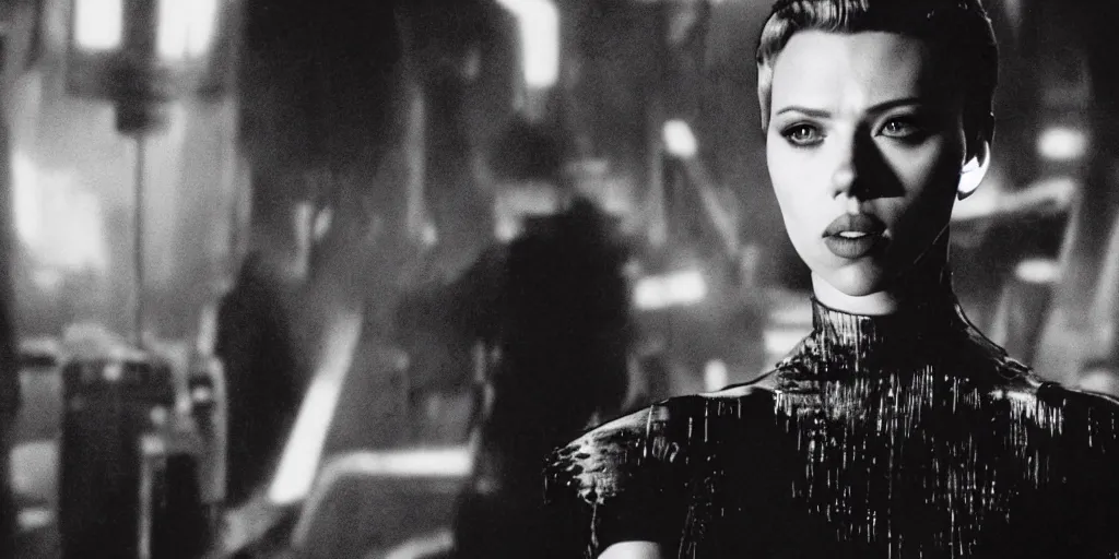 Image similar to Scarlett Johansson in a scene from Blade Runner