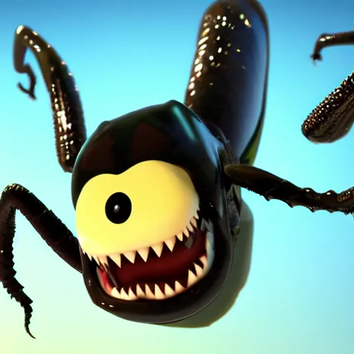 Image similar to venom in a bug's life ( 1 9 9 8 ), pixar, 3 d render, movie,