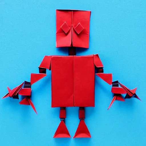 Prompt: robot as origami