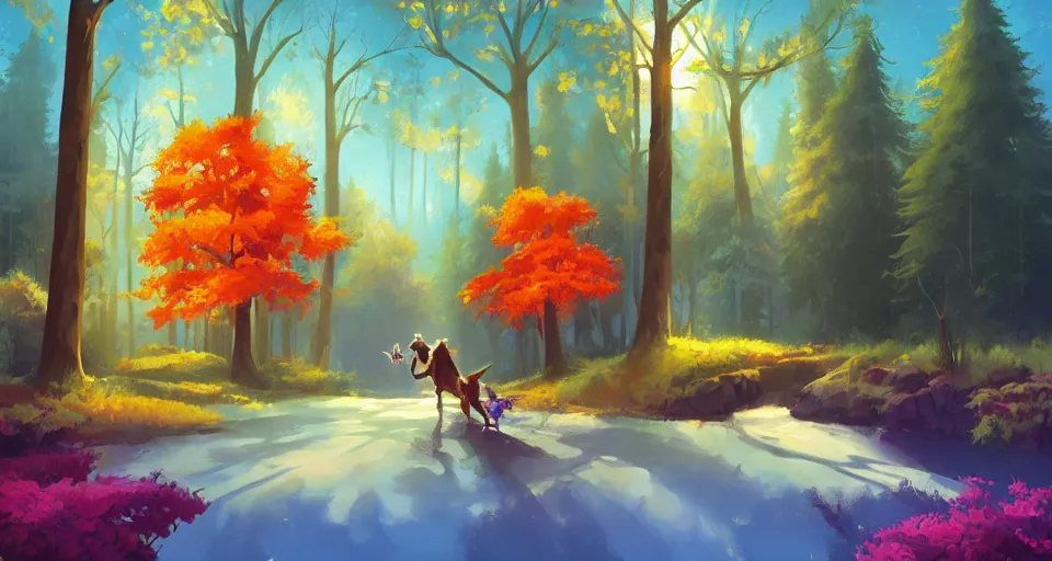 Image similar to Enchanted and magic forest, by RHADS