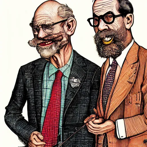 Image similar to The Artwork of R. Crumb and his Cheap Suit Dr. Frank tells you to have more relations, pencil and colored marker artwork, trailer-trash lifestyle