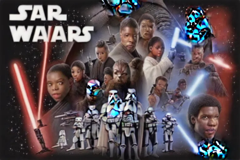 Image similar to all black cast star wars