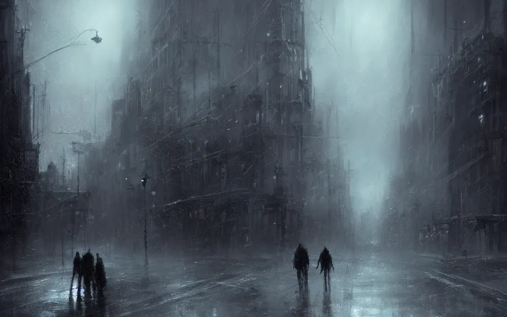 Prompt: city of sad shadows, digital art by chris cold, highly detailed, hd wallpaper