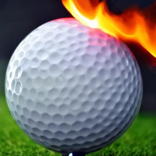 Image similar to golf ball on fire