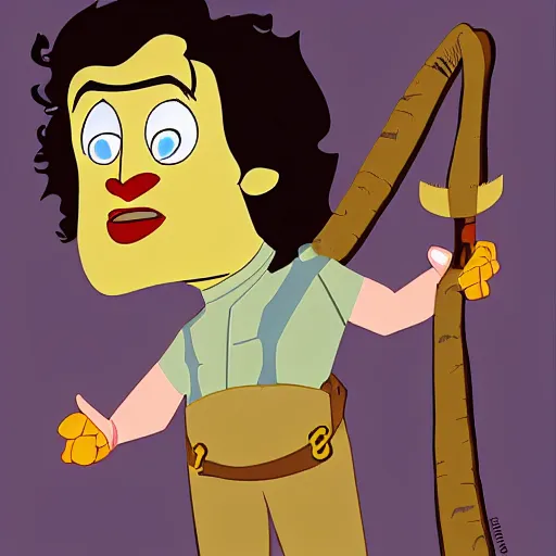 Prompt: leatherface as a prince, disney animation