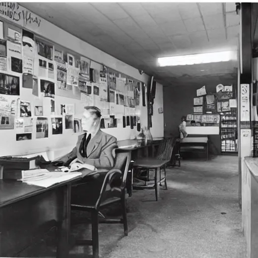 Image similar to a detective office in 1 9 4 0 s los angeles