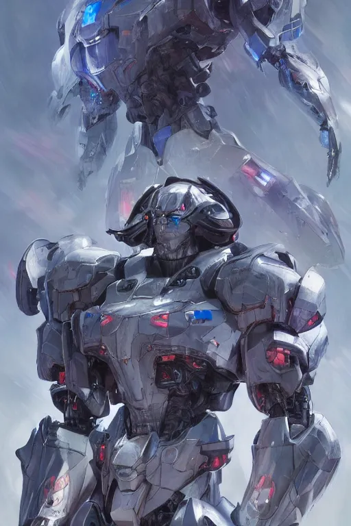 Image similar to portrait of joe biden as super mecha anime robot, joe biden, joe biden, intricate, highly detailed, smooth, artstation, digital illustration by ruan jia and mandy jurgens and artgerm and wayne barlowe and greg rutkowski and zdislav beksinski