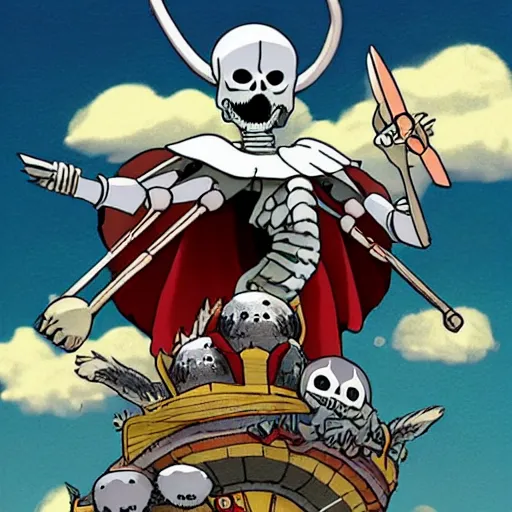 Image similar to skelethor, studio ghibli