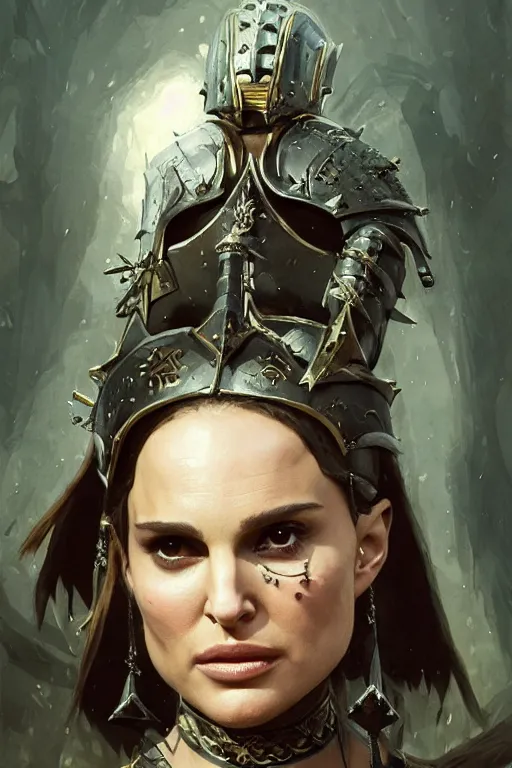 Image similar to natalie portman, legendary warrior, heroic, lord of the rings, tattoos, decorative ornaments, battle armor, by carl spitzweg, ismail inceoglu, vdragan bibin, hans thoma, greg rutkowski, alexandros pyromallis, perfect face, fine details, realistic shading photorealism