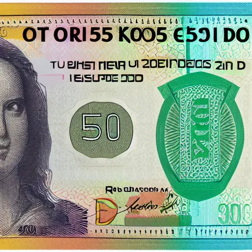 Image similar to concept design 5 0 € note for the year 2 0 3 3