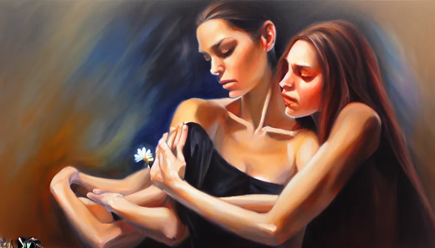 Image similar to the two complementary forces that make up all aspects and phenomena of life, by Emilia Wilk