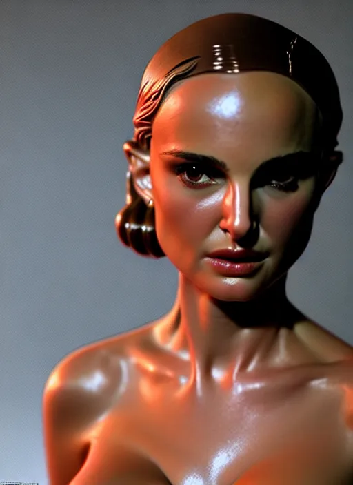 Prompt: a figurine of an absurdly beautiful woman, natalie portman, in the style of irakli nadar and alexandre ferra, unreal engine 5 highly rendered, global illumination, radiant light, detailed and intricate environment