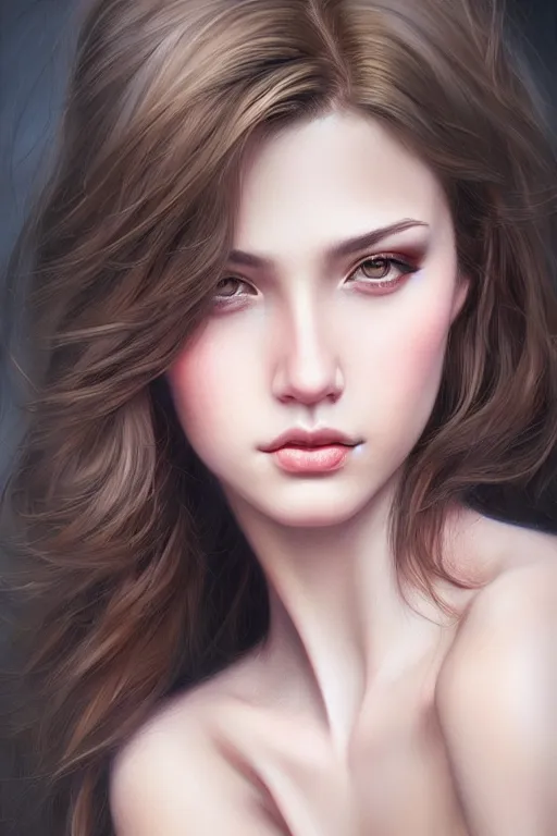 Image similar to photo of a gorgeous young woman in the style of stefan kostic, realistic, sharp focus, 8k high definition, insanely detailed, intricate, elegant, art by stanley lau and artgerm