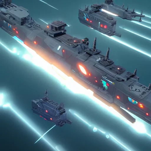 Image similar to high tech battleship from dual universe, game screenshot