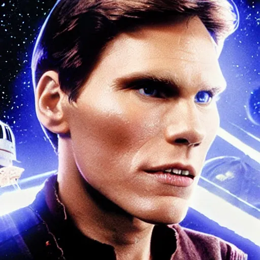 Prompt: Live Action Still of Jerma in Star Wars: A New Hope, real life, hyperrealistic, ultra realistic, realistic, highly detailed, epic, HD quality, 8k resolution, body and headshot, film still