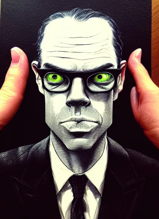 Prompt: highly detailed portrait of agent smith, magnificent, photographic realistic background, by james gilleard, by joe fenton, by kaethe butcher, trending on instagram, award winning details