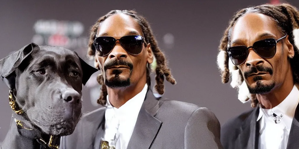 Image similar to snoop dogg's head is a dog