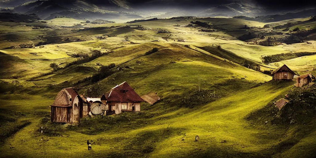 Image similar to rural romanian hills by andreas franke