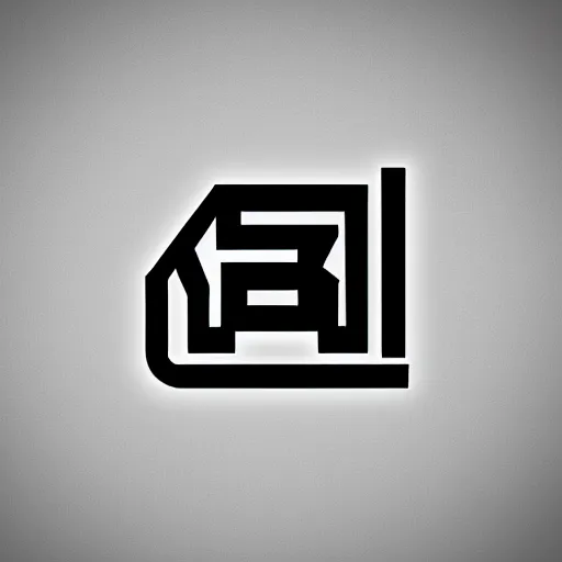 Image similar to logo of a company named exolook, minimal design, metallic