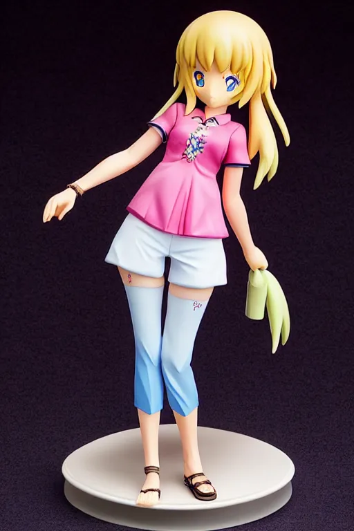 Prompt: figurine of walmart wearing an elegant summer blouse, personification, official store photo, commercial photo, featured on amiami, lovecraftian, 8 k, 8 5 mm, beautiful composition