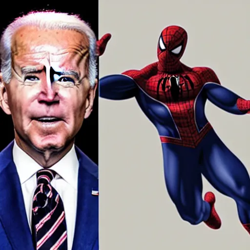 Image similar to Joe biden as spiderman