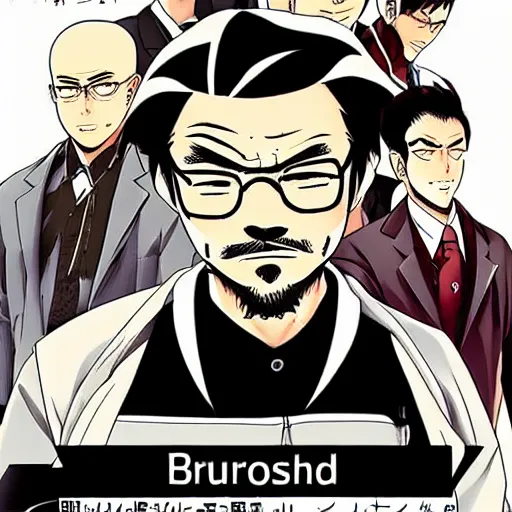 Prompt: cover art of a manga adaptation of breaking bad