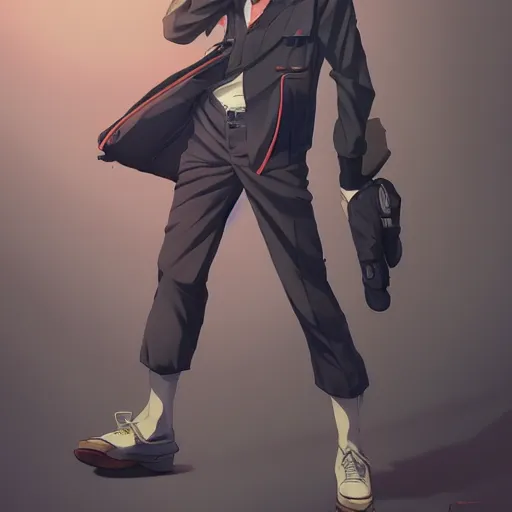 Image similar to anime fully body shot of a school boy dressed in uniform by stanley artgerm lau wlop rossdraws james jean andrei riabovitchev marc _ simonetti and sakimichan tranding on artstation