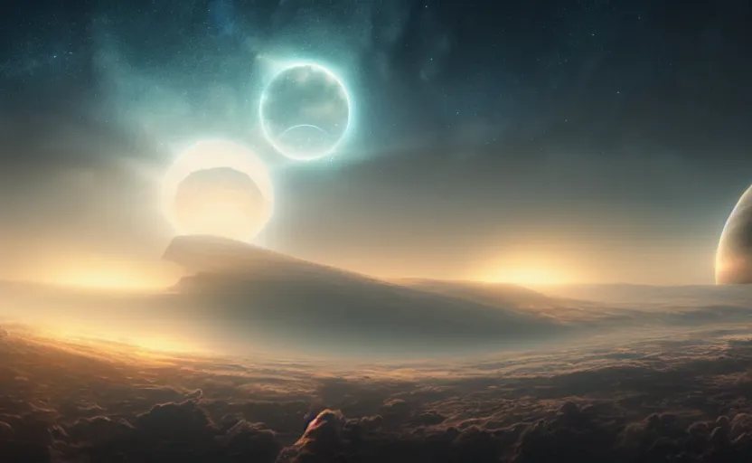 Image similar to incredible, mindblowing beautiful celestial view from interstellar hotel, matte painting, artstation, cgsociety, dramatic lighting, concept art, octane render, arnold 3 d render