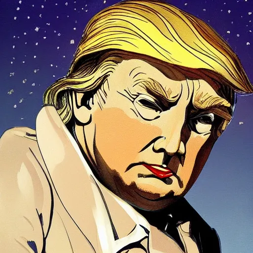Image similar to Goya's Saturn but it's Donald Trump