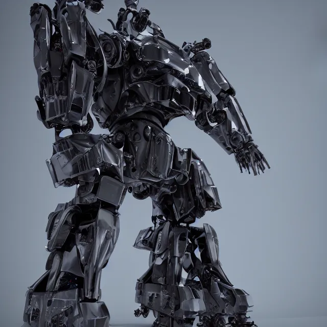 Image similar to slipknot mecha, dark cinematic, volumetric, realistic, 3 d render, cinematic lighting, ray tracing, cinematic, unreal engine 5, unreal engine render, octane render, hyper realistic, photo, 8 k