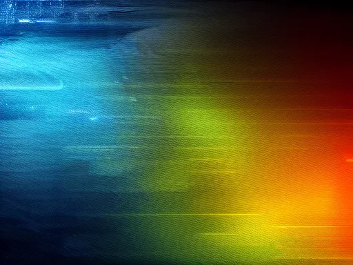 Image similar to hd wallpaper for desktop computers, abstract painting, deep blue color scheme, futuresynth design, glowing, 4 k