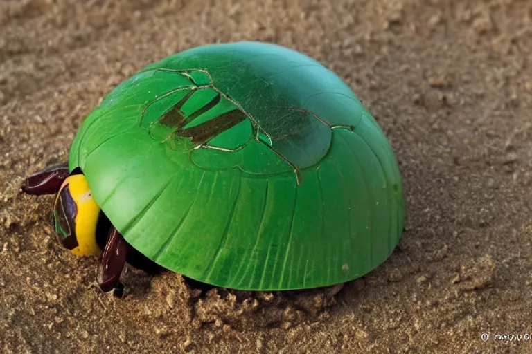 Prompt: beautiful scarab in the sand