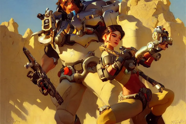 Image similar to overwatch, sunny, painting by gaston bussiere, craig mullins, j. c. leyendecker