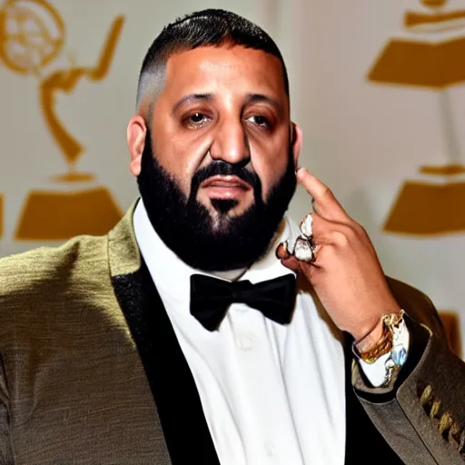 Image similar to dj khaled sadly looking at his empty hands, award winning candid photography