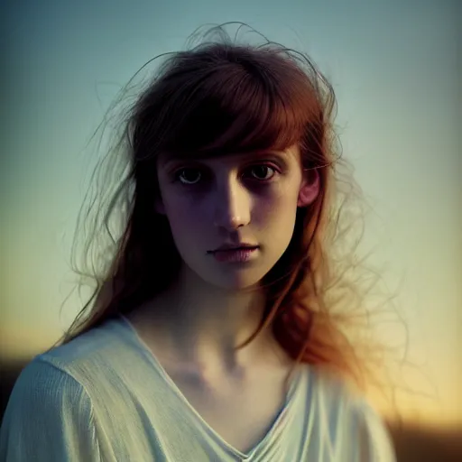 Image similar to photographic portrait of a stunningly beautiful english emo female in soft dreamy light at sunset, soft forcus, contemporary fashion shoot, by edward robert hughes, annie leibovitz and steve mccurry, david lazar, jimmy nelsson, extremely detailed, breathtaking, hyperrealistic, perfect face, octane render