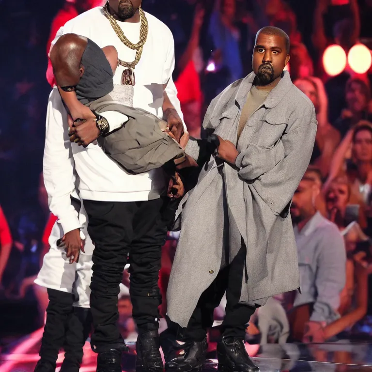 Prompt: kanye west as a contestant on America's Got Talent