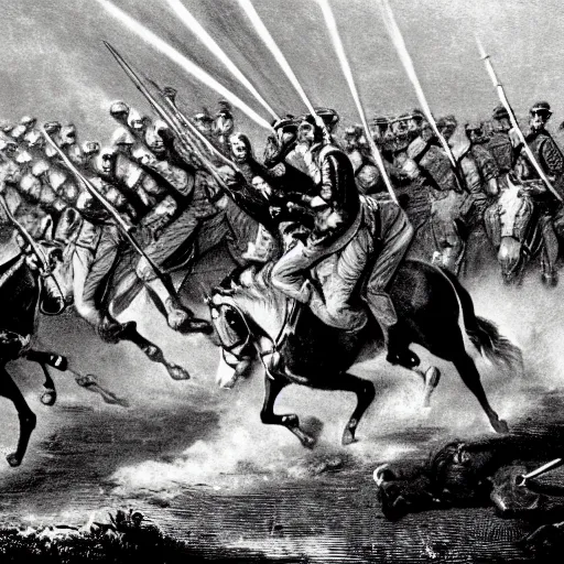 Image similar to The charge of the light brigade