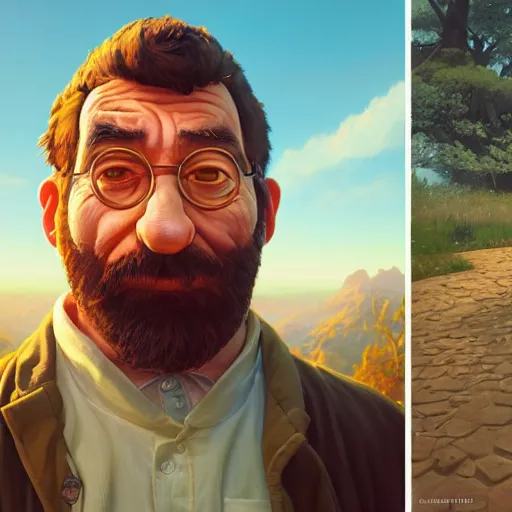 Image similar to highly detailed portrait otto from the simpsons, in gta v, stephen bliss, unreal engine, fantasy art by greg rutkowski, loish, rhads, ferdinand knab, makoto shinkai and lois van baarle, ilya kuvshinov, rossdraws, tom bagshaw, global illumination, radiant light, detailed and intricate environment