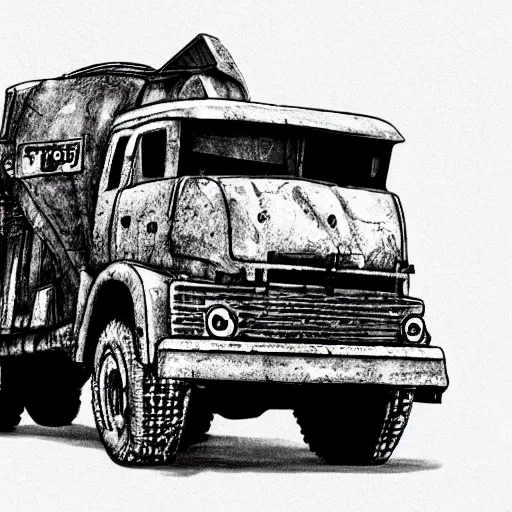 Image similar to rhinoceros as a truck in the style of mad max