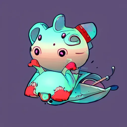 Prompt: a stylized anthropomorphic axolotl, cute drawing