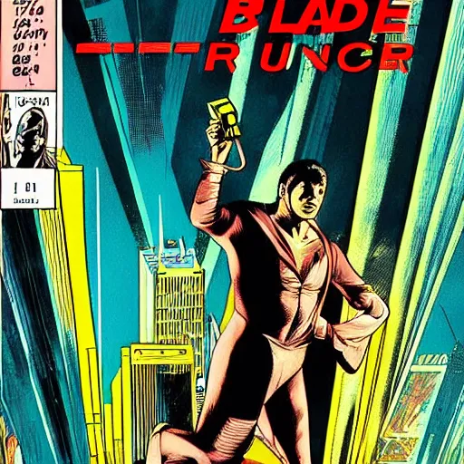 Image similar to blade runner, comic book by pepe moreno, 1 9 9 0