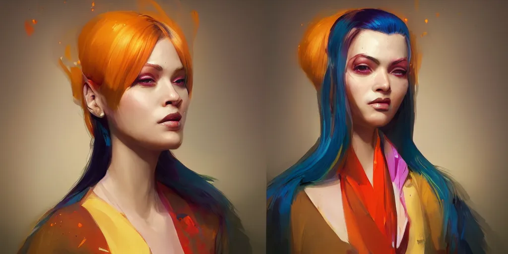 Prompt: a vibrant portrait of a beautiful female high priestess by aggi erguna and daniela uhlig, trending on artstation