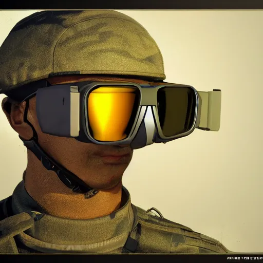 Prompt: concept art tactial vision goggles military modern era variants digital high detail trending in artstation high detail smooth 4 k 8 k hd mechanical