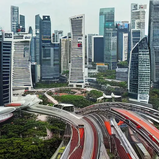 Prompt: singapore in the year 2 0 6 5