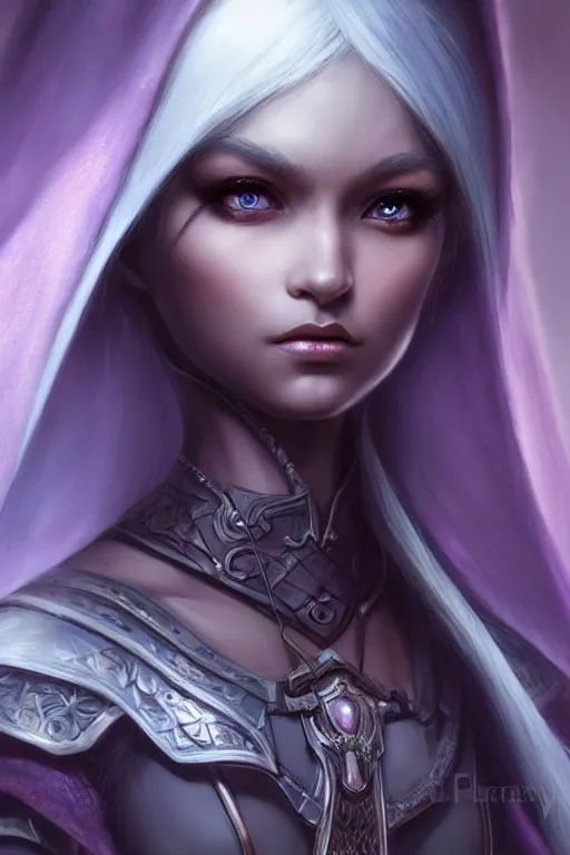 Prompt: drow elf princess, highly detailed, d & d, fantasy, highly detailed, digital painting, trending on artstation, concept art, sharp focus, illustration, global illumination, ray tracing, realistic shaded, art by stanley artgerm lau, wlop, rossdraws, frank frazetta, andrei riabovitchev, marc simonetti