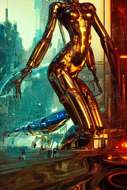 Prompt: the most amazing dream you ever had about beautiful woman transhumanism artificial intelligence singularity, hyper realistic, concept art, intricate, hyper detailed, smooth, syd mead, jim lee, high contrast, neon, volumetric lighting, octane, raytrace, moebius, snowcrash