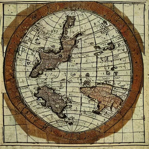 Prompt: “an ancient map showing the way to Sleepyland”