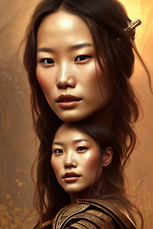 Prompt: symmetry!! portrait of jamie chung in the style of god of war, machine parts embedded into face, intricate, elegant, highly detailed, digital painting, artstation, concept art, smooth, sharp focus, illustration, art by artgerm and greg rutkowski and alphonse mucha, 8 k